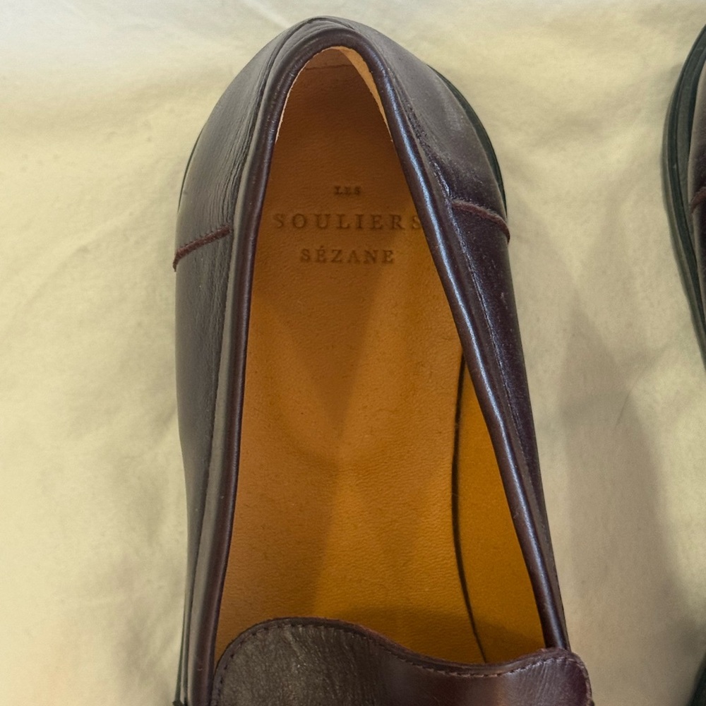 Sezane Classic Loafers - Burgundy - Picture 3 of 4